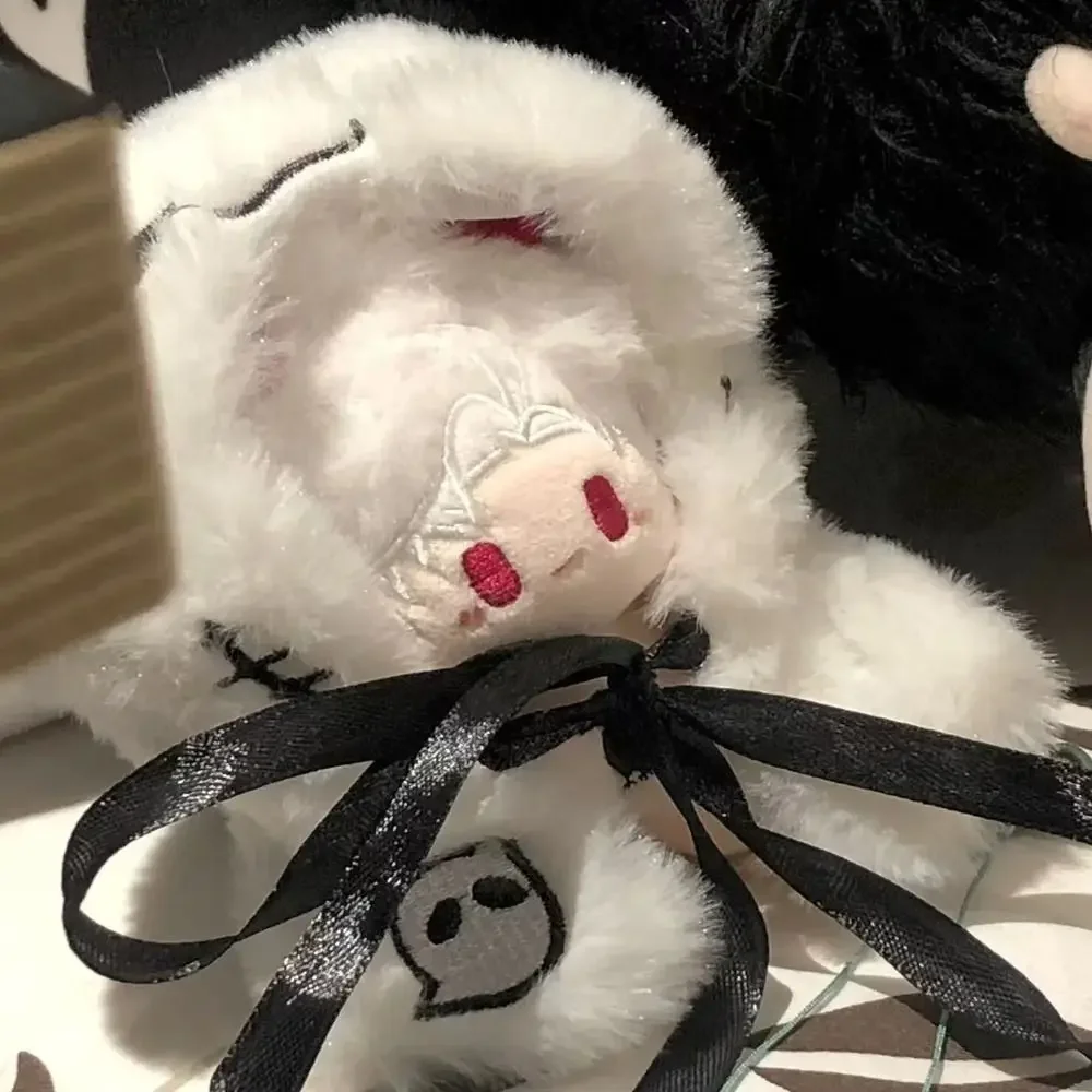Nuovo 10 cm simpatico cartone animato bambola peluche bianco fantasma mantello giocattoli accessori bambole di pezza di cotone vestire vestiti fai da te ragazza regalo giocattolo