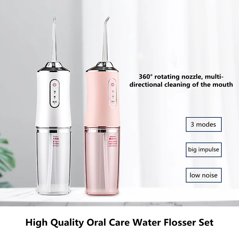 Portable Electric Tooth Irrigator Household Tooth Scrubber Teeth Cleaner Oral Pulse Water Jet Dental Floss Oral Care Tool Home