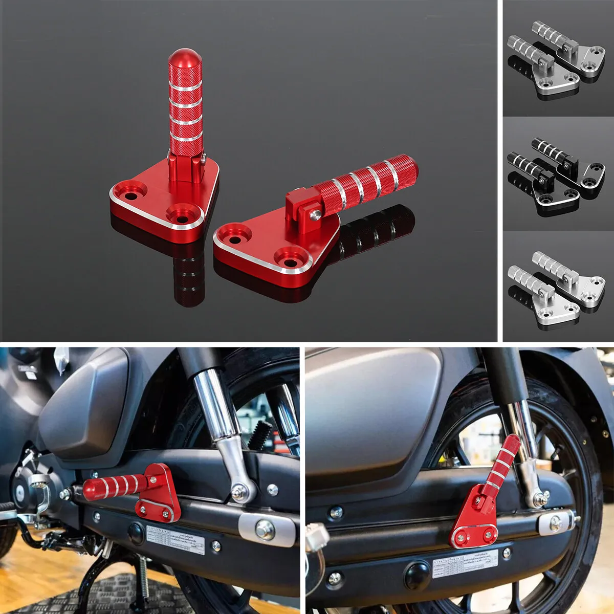 

3D подставка для пассажирских ног с ЧПУ, педали для Honda Super Cub 125 JA48 JA58 2018-2024