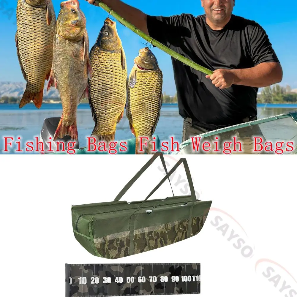 

Рыболовные сумки Сумки для взвешивания рыбы Складная сетчатая сумка для взвешивания рыбы Сумка для взвешивания рыбы для ловли окуня