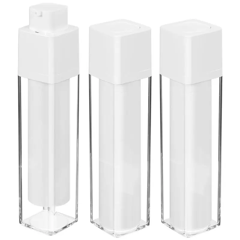 

3pcs Airless Pump Vacuum Tubes Empty Pump Bottles Travel Lotion Dispenser Face Cream Bottles Empty Press Bottles