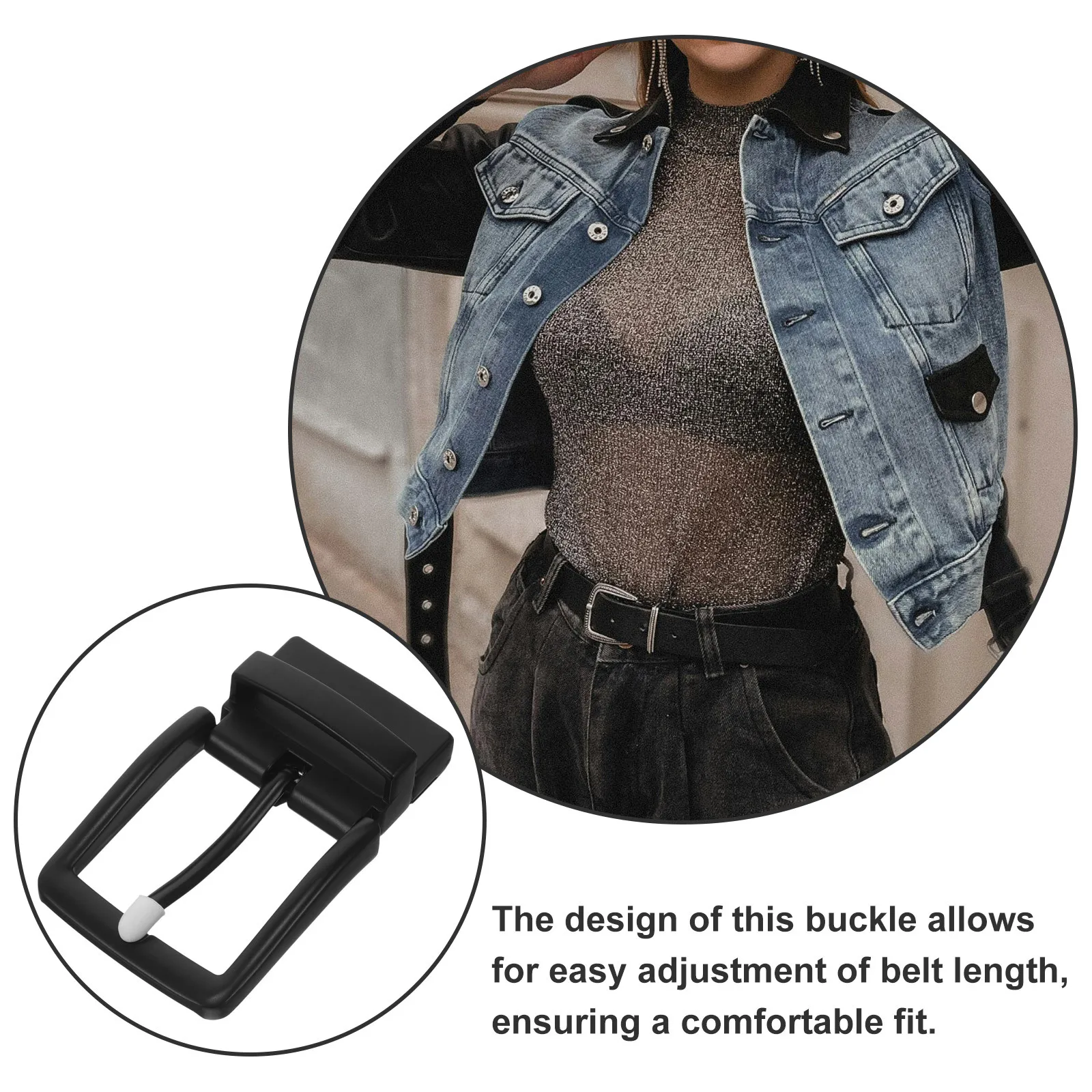 إبرة الخصر الجينز الرجال المعادن الجينز بنطلون استبدال حزام معدني أبازيم الزخرفية استبدال حزام مشبك مشبك #1