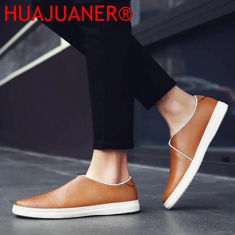 

Mens Slip on Shoes Genuine Leather Fashion Drive Loafers Top Quality Comfortable Casual Flats Luxury Brand Non-Slip Sneakers Men