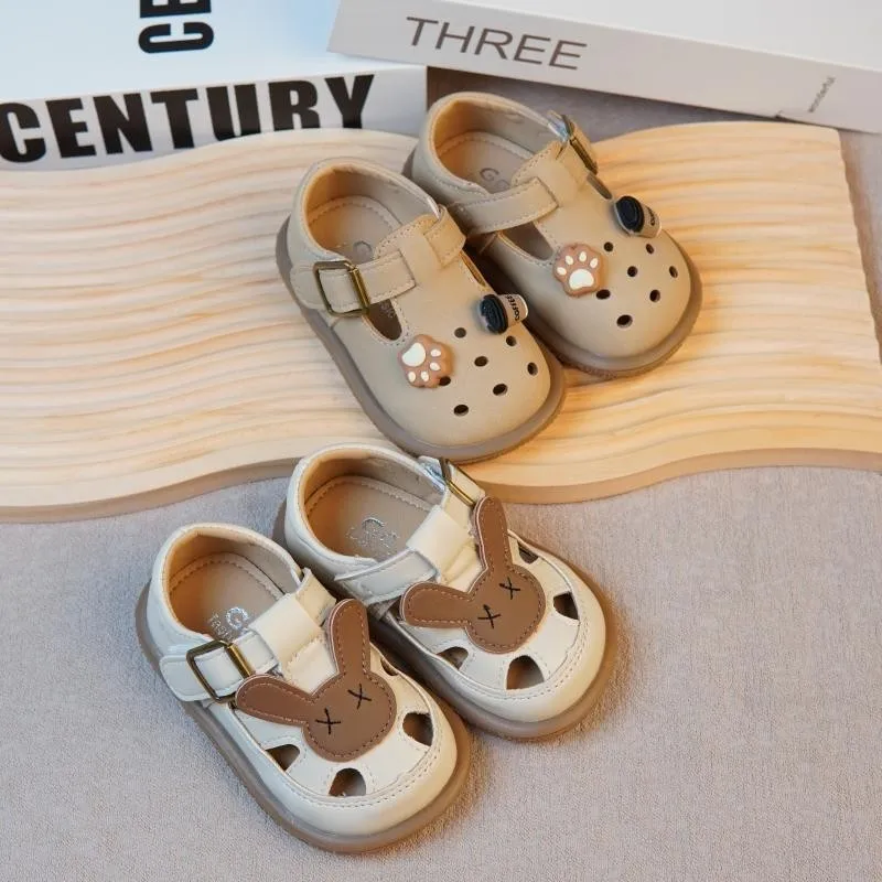 Baby Walking Shoes Soft Bottom Kids Casual Shoes Hollowed-out Sweet 2026 New Fashion Toddler Flat Shoes Non-slip Comfortable