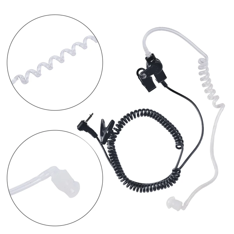 2-Way Radio Earpiece 3.5mm Security Guard Wearable Speaker Headset for Communication