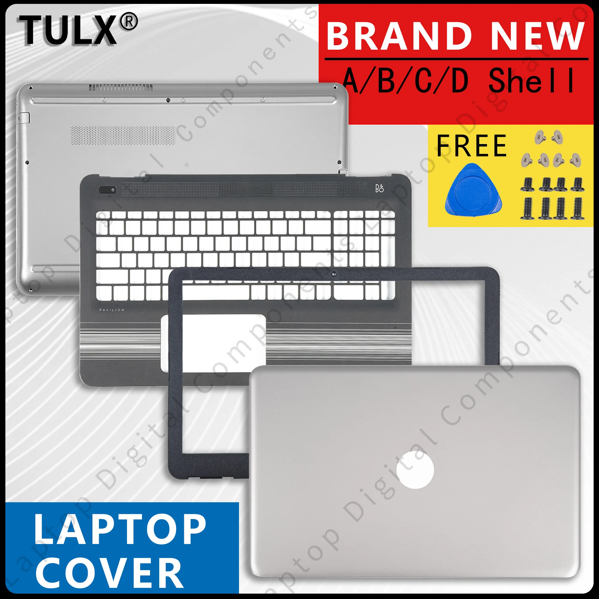

Новая задняя крышка для ноутбука HP Pavilion 15-AU 15-AW TPN-Q172 Q175, задняя крышка ЖК-дисплея/Передняя панель/петли/Упор для рук/Нижняя крышка