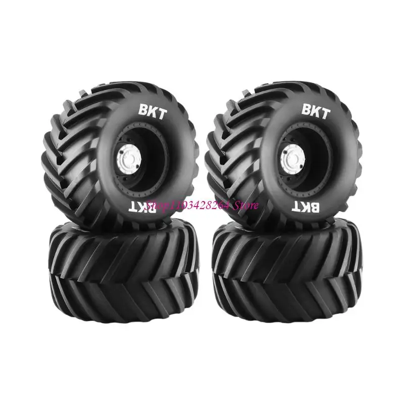  4 Pcs Rubber Wheel Tires for Remote Control Crawlers Mud Tires Accessories