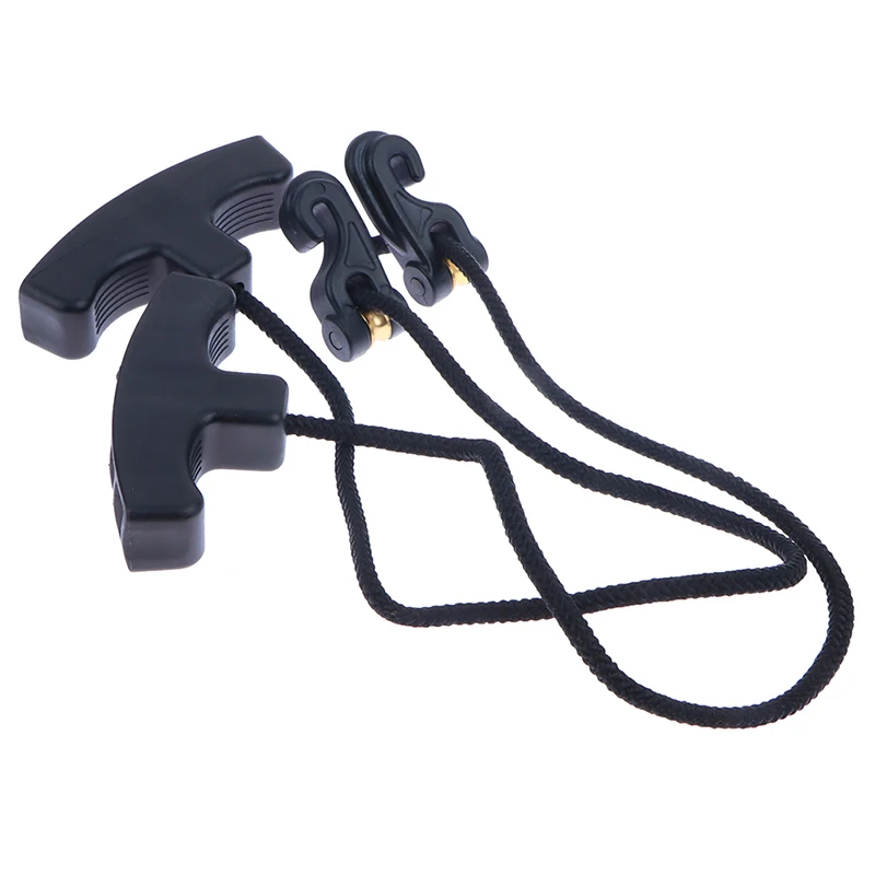 1pc Black Archery Crossbow Cocking Device Cross Bows Cocker Rope Double Handle Strings Crossbow Tool Accessories