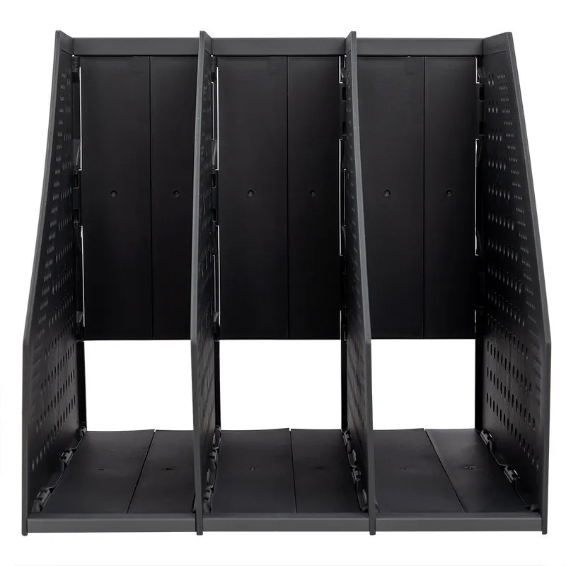 Składana półka do nauki plik biurowy pudełko Organizer książki do przechowywania plików materiał metaliczny klasyfikacji danych pulpitu