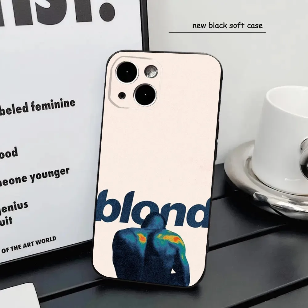 F-Frank Ocean B-Blonde Phone Case For iPhone16,15,14,13,12 Mini 11 Pro XR,X,XS,MAX 7,8 Plus Silicone Cover Soft Black