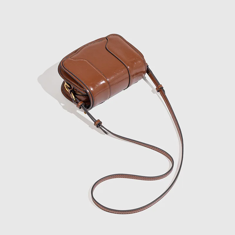 

New Vintage Leather Crossbody Bags for Women Designer Female Flap Shoulder Underarm Bag Armpit Handbags and Purses