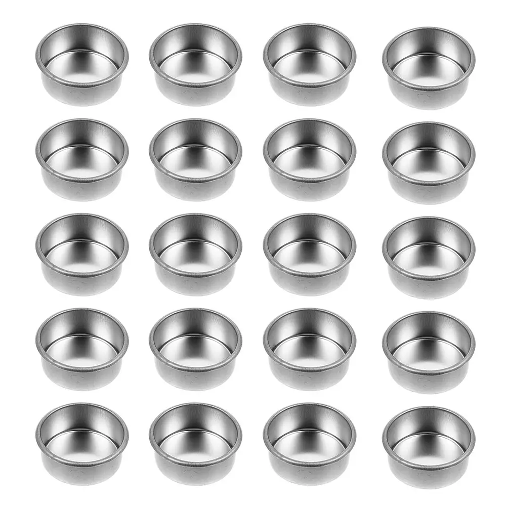 

24pcs Empty Cups Silver Rimmed DIY Household Holders Iron Material Long Lasting Practical Bedroom Living Room