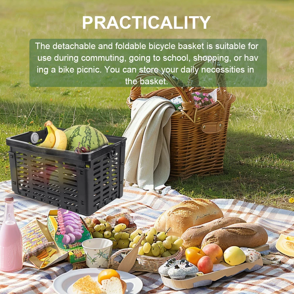 

Foldable Bicycle Basket Cycling Accessories Folding Bike Rack Basket Folding Bike Front Basket for Adult Carring Dogs PetsCargo