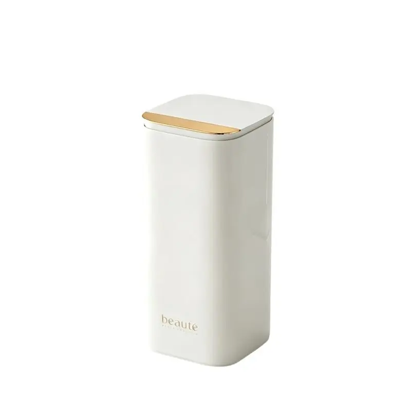 HLZS-Makeup Organizer Automatic Liftable Cosmetics Storage Box Desktop Dust Brow Pencil Eyeliner Brush Buckets Make