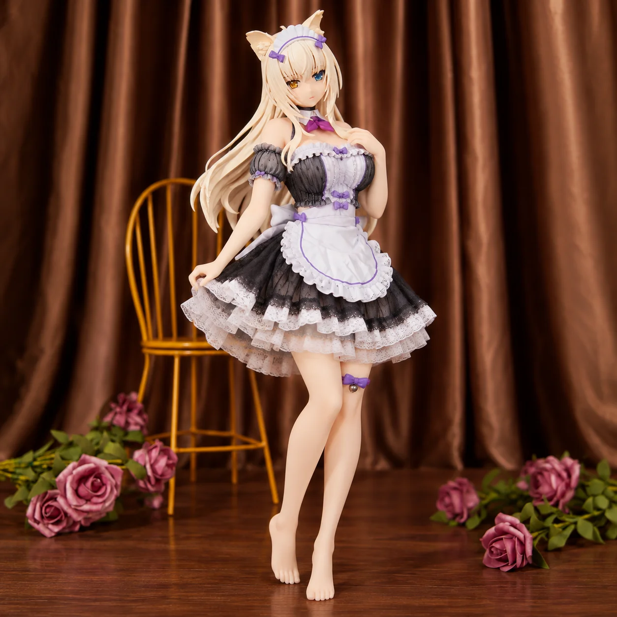 Nekopara Coconut catgirl maid 45cm silicone figurine, anime figurine, for display in a collection showcase