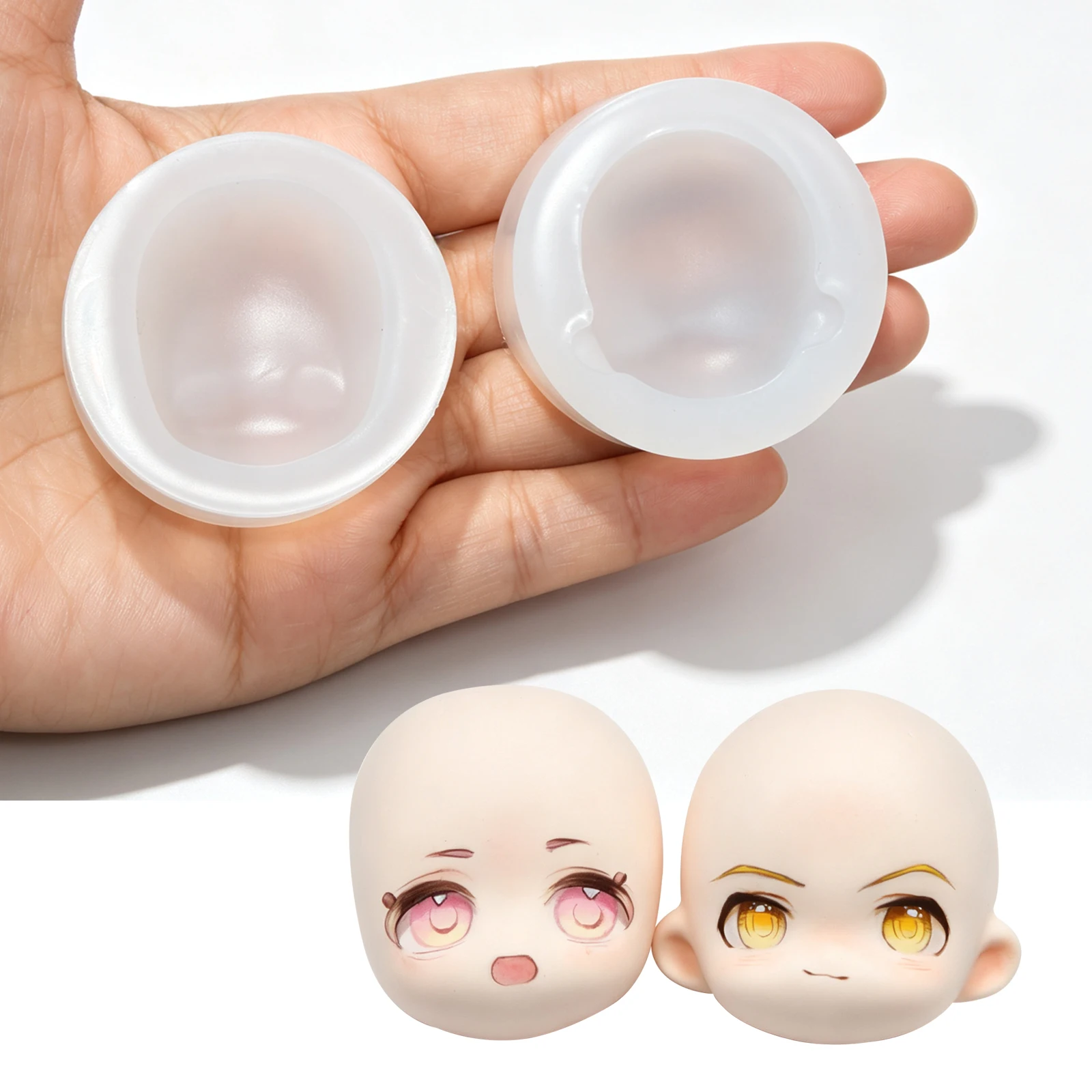 2Pcs Q 버전 인형 머리 실리콘 몰드, DIY 수제 - Diy Q 리뷰 및 가격