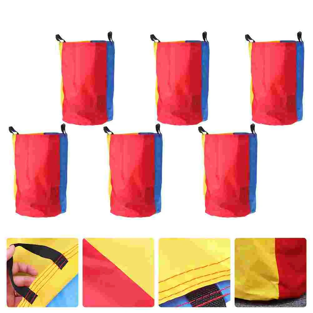 6 Pcs Jumping Bag Sack Race Bags Kids Heart-shaped Fabric Outdoor Lawn Game Props Cloth Toys Stylish