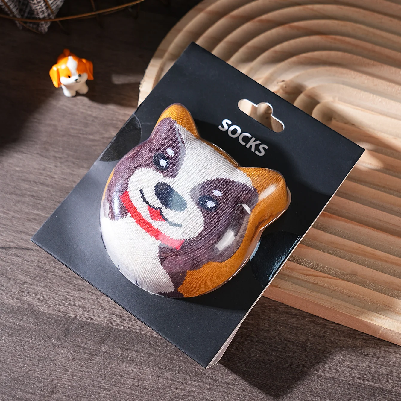 1 pair of unisex short socks with a novel and interesting animal dog design, gift box socks, creative socks, fashionable and trendy style, comfortable and breathable, suitable for parties, casual wear, Valentine's Day, Halloween, birthdays, Christmas, New Year, Thanksgiving, autumn and winter, all-season creative gift box