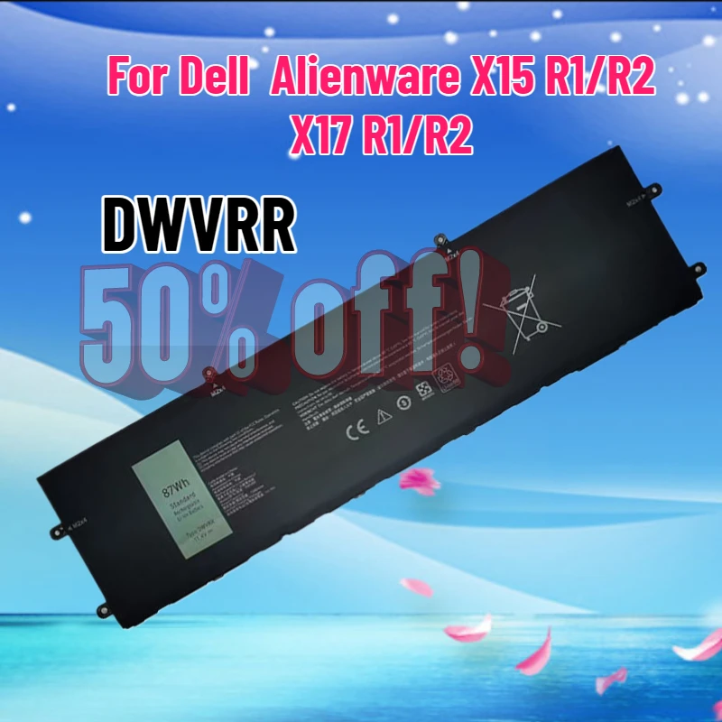 DWVRR Laptop Battery Replacement for Dell Alienware X17 R1 R2  Inspiron 16 7620 2-in-1 Series Notebook Alienware X15 R1 R2