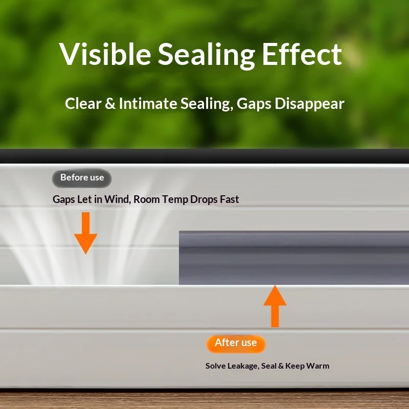 

Силиконовая резиновая уплотнительная лента P-образного профиля 2М для раздвижных окон и дверей, ветрозащитная