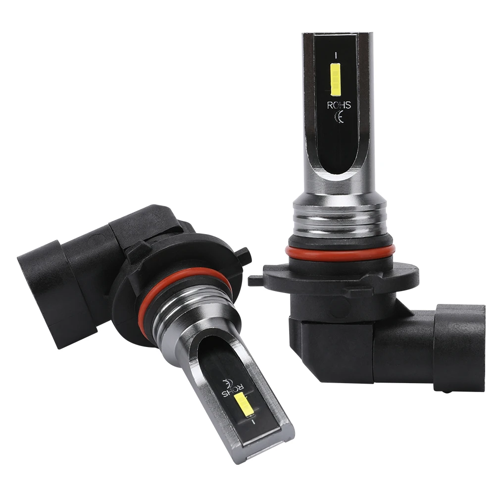 

2Pcs 9005/HB3 9006/HB4 80W 20000LM LED Lights 6500K Headlight Bulb Mini Size Design Wireless For Car Lamp CSP ZES White Yellow