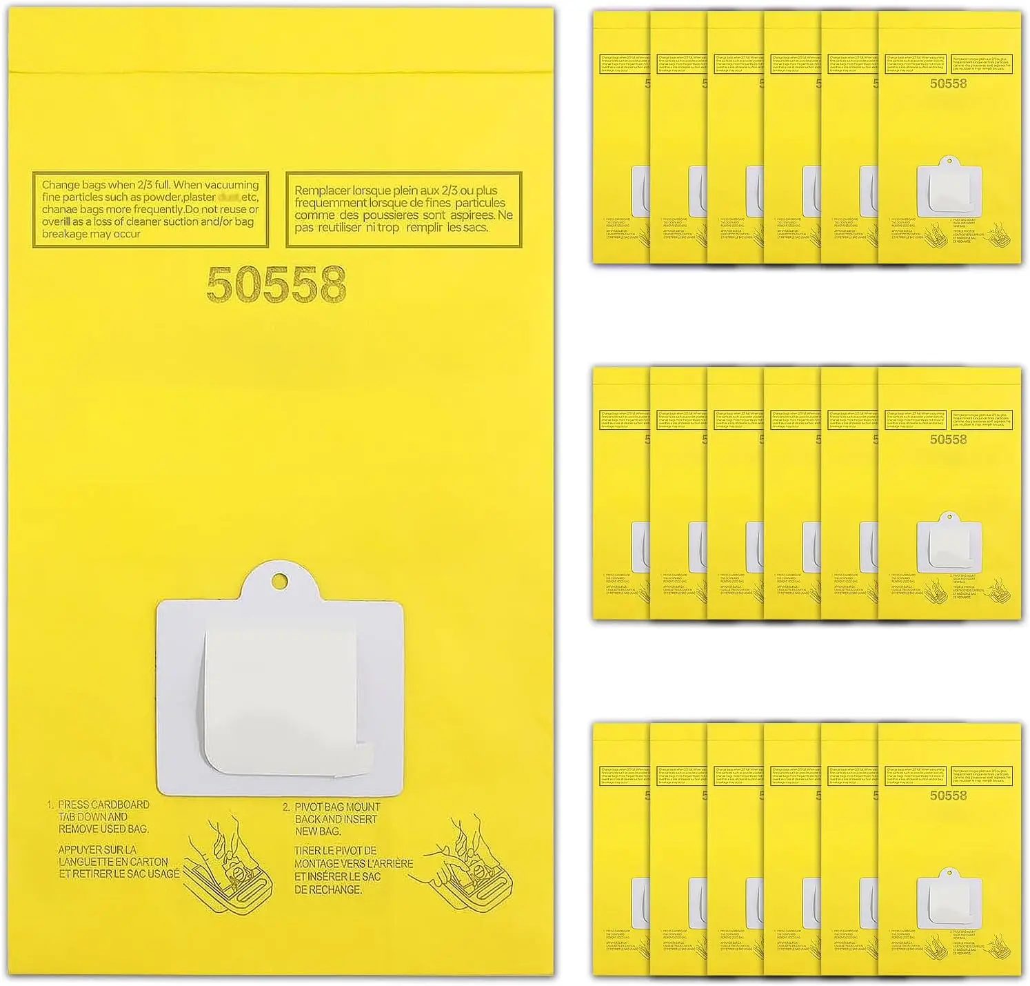 

25 Pack Replacement Vacuum Bags Compatible with Kenmore Canister Type C/ 5055, 50555 50557,50558,and Panasonic Type C-5 C-18-Pre