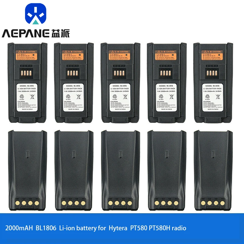 

10PC 2000mAh BL1806 Li-ion Battery for Hytera HYT PT580 PT580H Two Way Radio