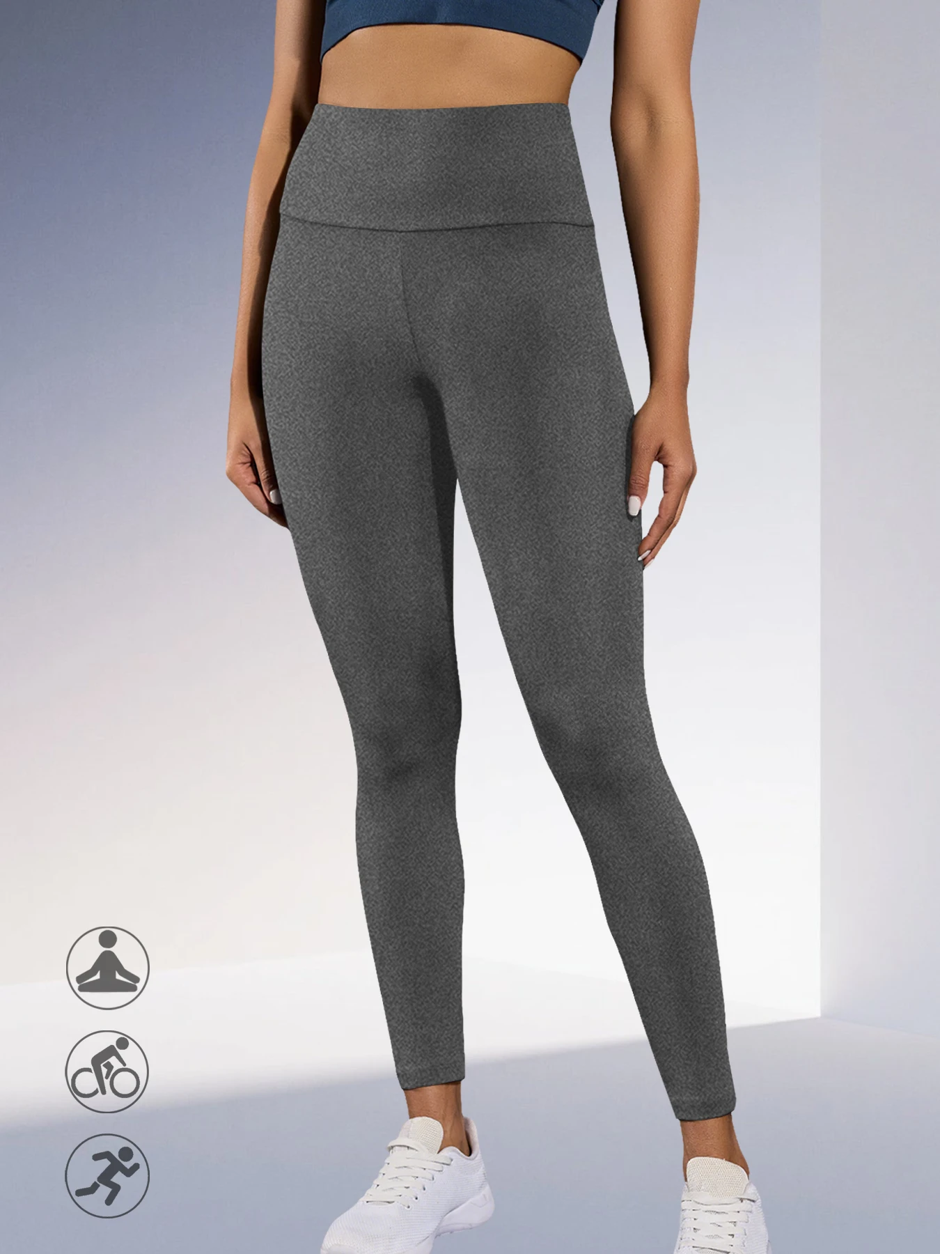 

Супермягкие женские леггинсы с высокой талией — удобная посадка для контроля живота для йоги, бега и повседневной повседневной носки