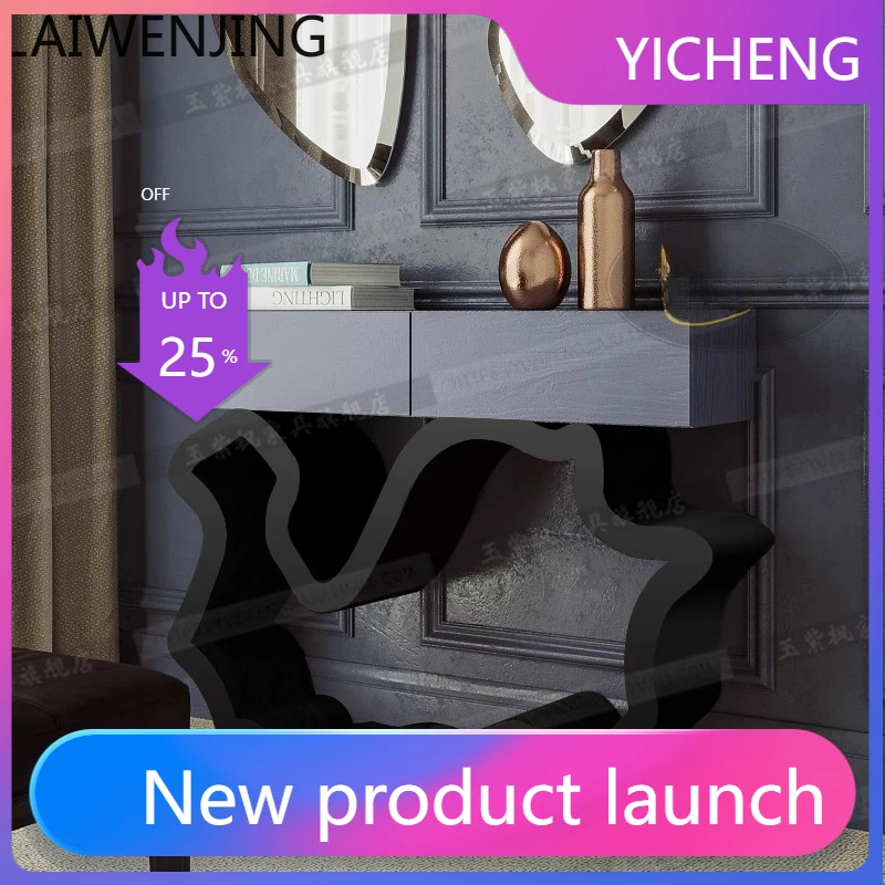

LYY Italian Style Entryway Console Light Luxury Modern Ultra-Narrow Decorative Cabinet Creative Table
