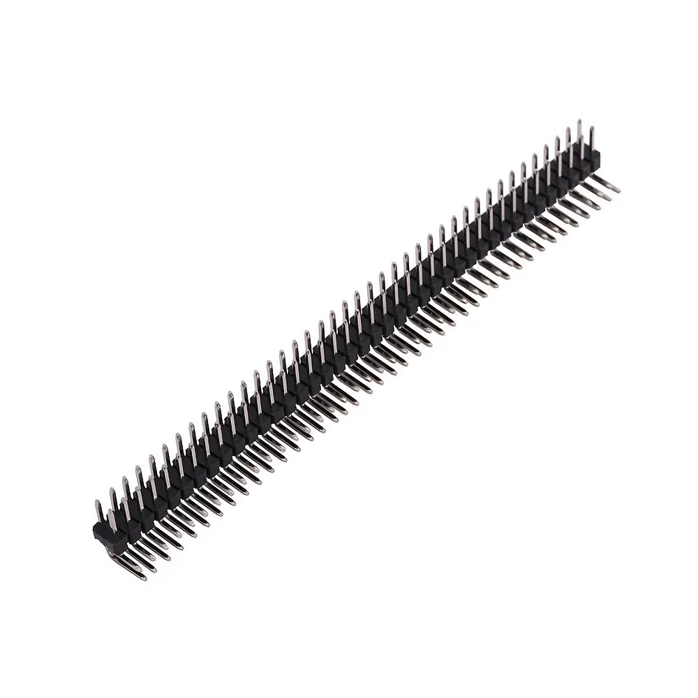 10PCS Double Row Male R/A PCB Connector Pins