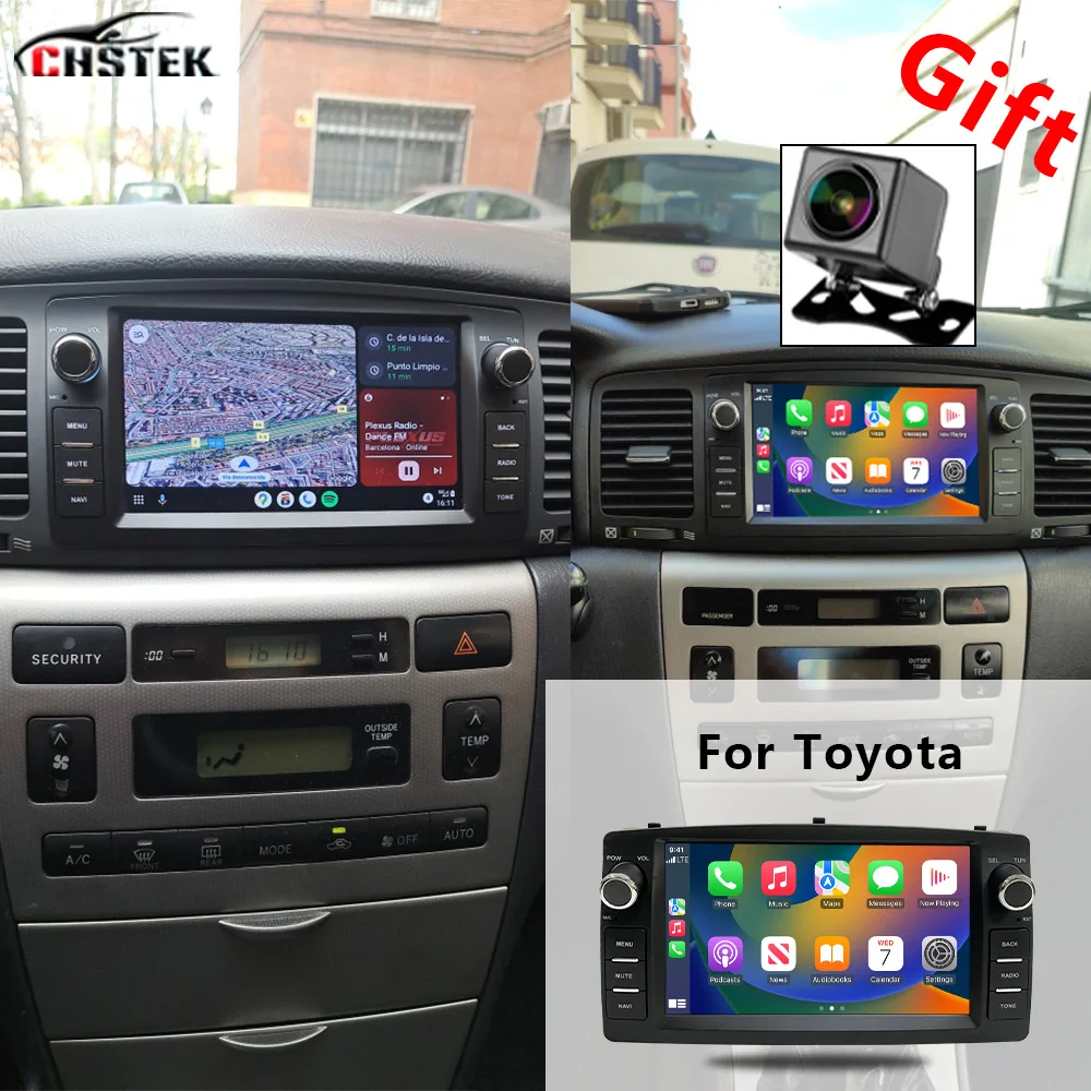 

CHSTEK Car Radio Carplay For Toyota E120 Corolla BYD F3 2003-2006 Android 13 Bluetooth Navigation WIFI 4G Multimedia Auto Stereo