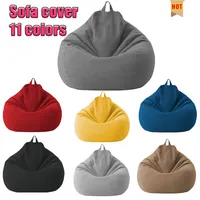 Large/Small Lazy BeanBag Sofas Cover Chairs Without Filler Linen Cloth Lounger Seat Bean Bag Pouf Puff Couch Tatami Living Room