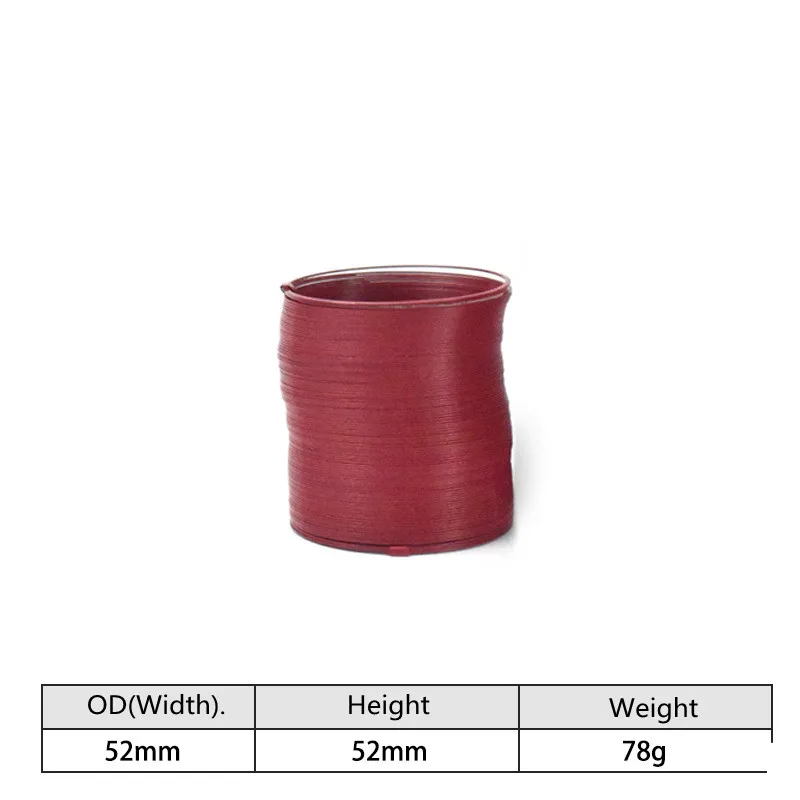 FINEWE 52x52 mm Red Color  Magic Metal Slinkys Toy Compression  Spring  Classic Originals Walking  Steel Slinky Spring