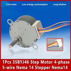 1Pcs 35BYJ46 Step Motor 4-phase 5-wire Nema 14 Stepper Nema14 for Drinking Air Conditioner Dehumidification Purify Monitor