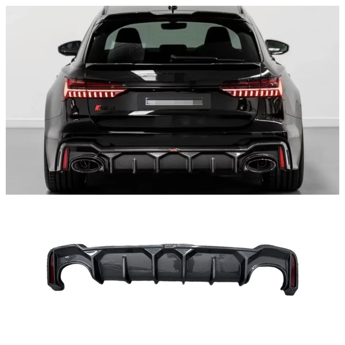 

RS6/RS7-Fit Premium URB Style Carbon Fiber Bumper Rear Diffuser