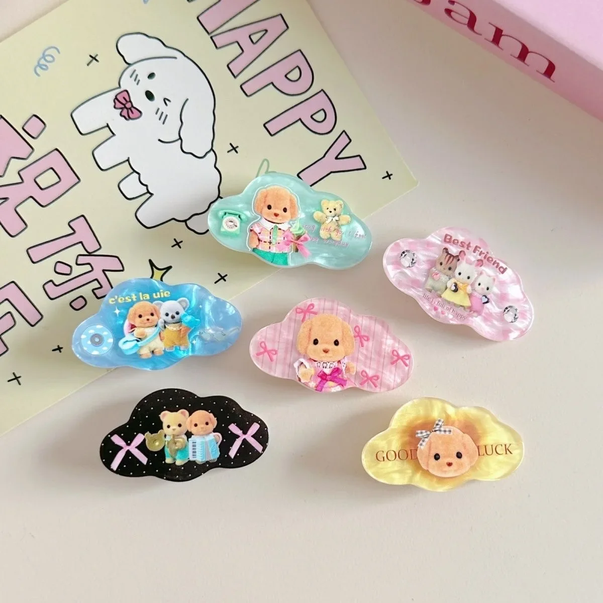 Calico Critters Sylvanians Anime Hair Clips Accessories Ternurines Families Anime Accessories Girls Hair Clips Cute Girly Heart