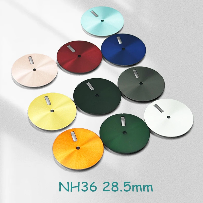 Mod 28.5mm NH36 Dial Sunburst Texture Blank Watch Dials Watch Dials For NH35 NH36 Movement Japanese Watch Repair Parts