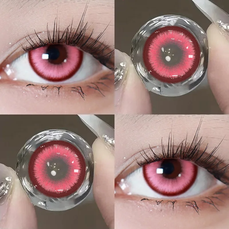 JeweLens Rosa Farbkontakt Koreanische Große Augen Linse Violett Cosplay Kontakte Neu Kommen Make-Up Hohe Qualität Schnelle Lieferung – Detail 4