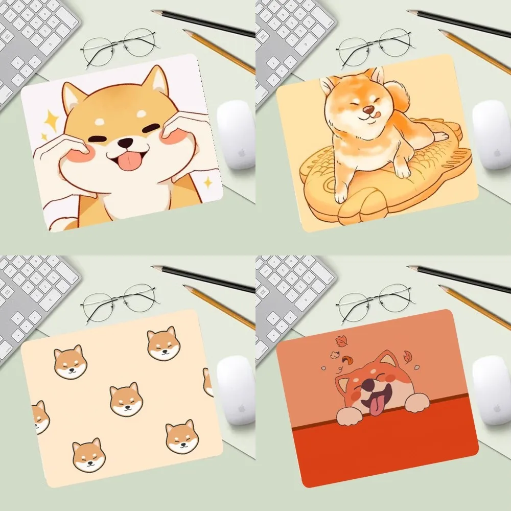 Kawaii Cute Shiba Inu Mousepad Computer Desk Mat Table Keyboard Pad Laptop Cushion Non-slip Deskpad