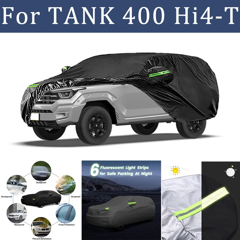 

For TANK 400 Hi4-T Car Cover Full Covers with Reflective Strip Dustproof UV Scratch-Resistant Sunscreen Protective cover