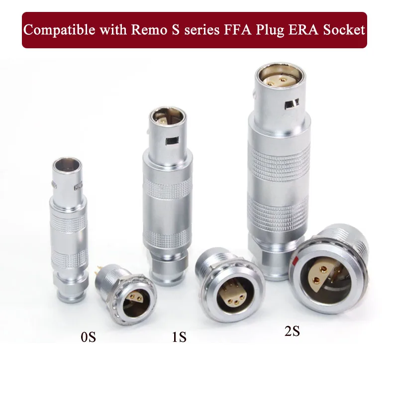 0S 1S 2S FFA Plugs ERA Socket Compatible with REMO Remo Connectors Push pull self-locking Aviation Plugs 1-6Pin S Series ODU
