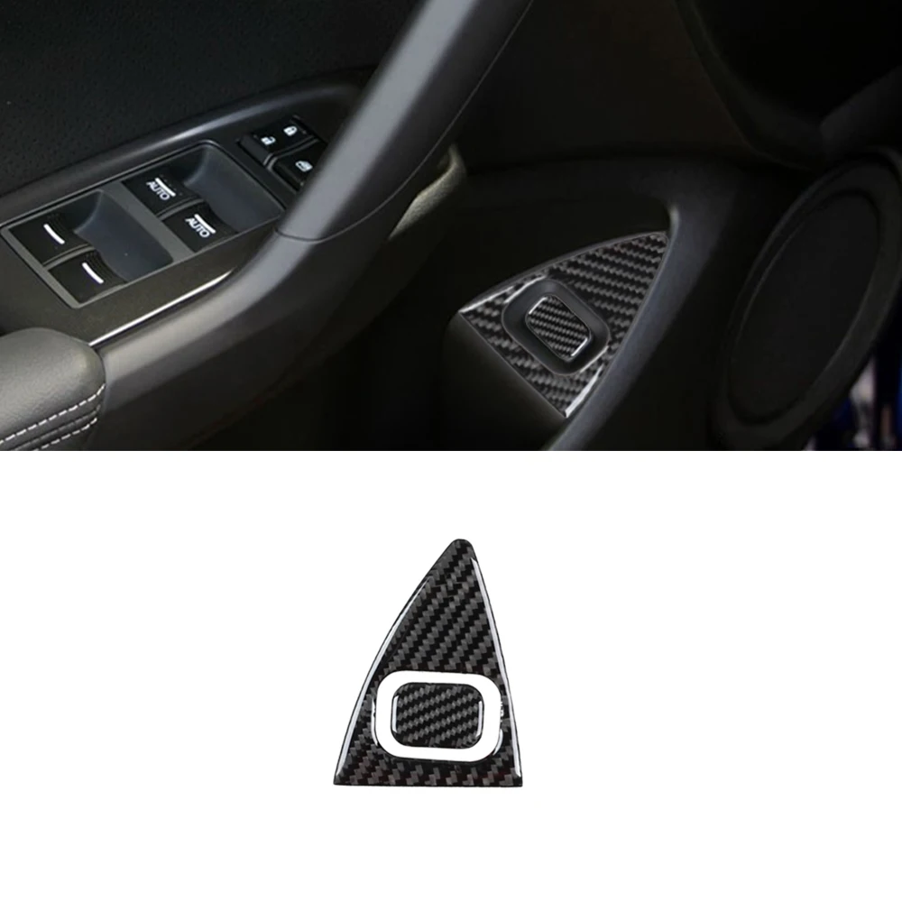 Car Interior Trunk Release Button Decorative Sticker Cover Trim for Acura TSX 2009-2020 2021 2022 2023 Carbon Fiber Accessories