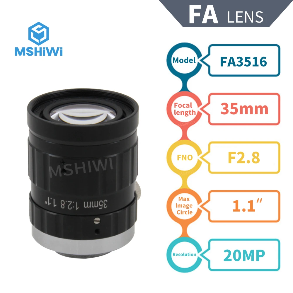 20MP 35mm Manual C Mount Lens 1.1