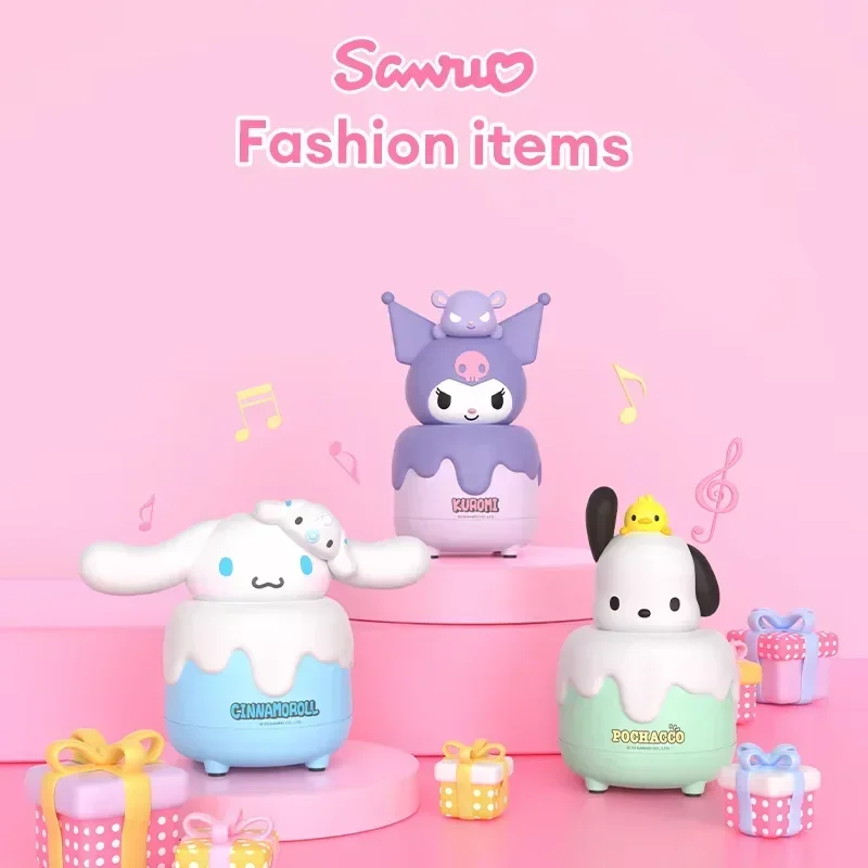 Настольный Bluetooth-динамик Sanrio JS-0175 Kuromi, симпатичный портативный громкоговоритель с ночной фантазией, светящийся в темноте, в подарок