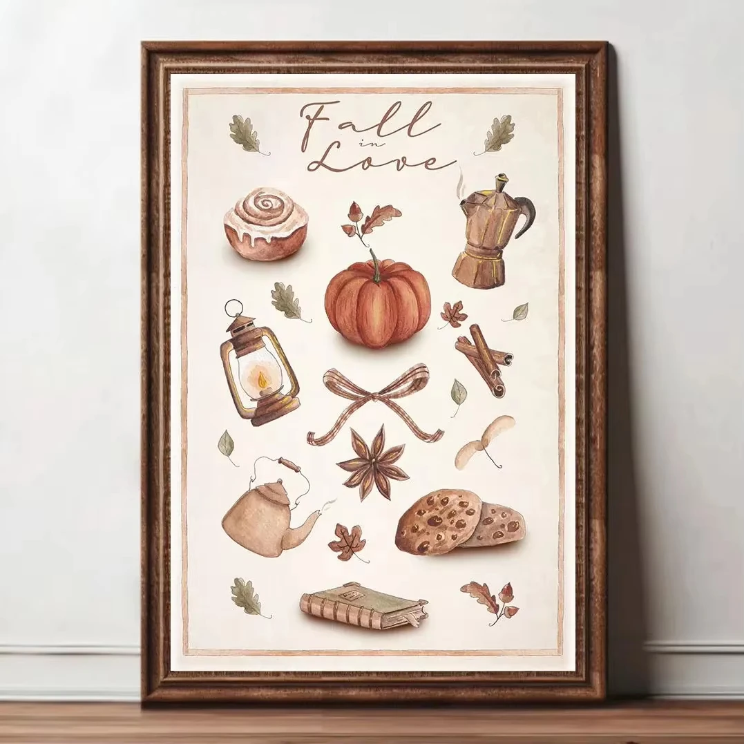 Agriculture Vertical Farming - 1pc frameless Canvas Painting 1pc Pumpkin