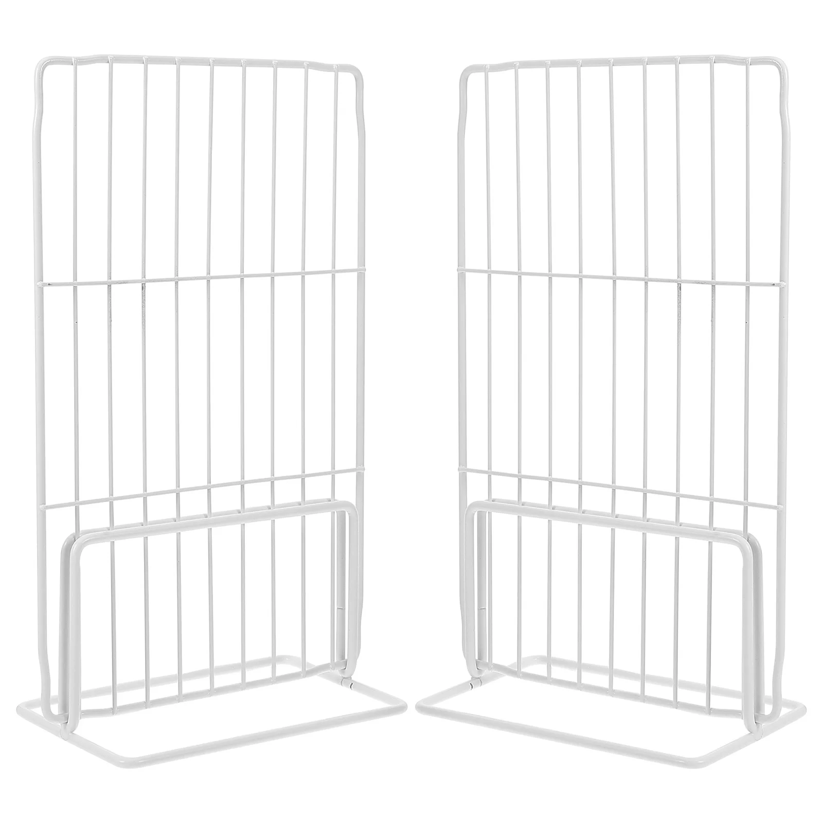 

2 Pcs Freezer Partition Shelf Dividers Supply Storage Rack Fridge Iron For Closets