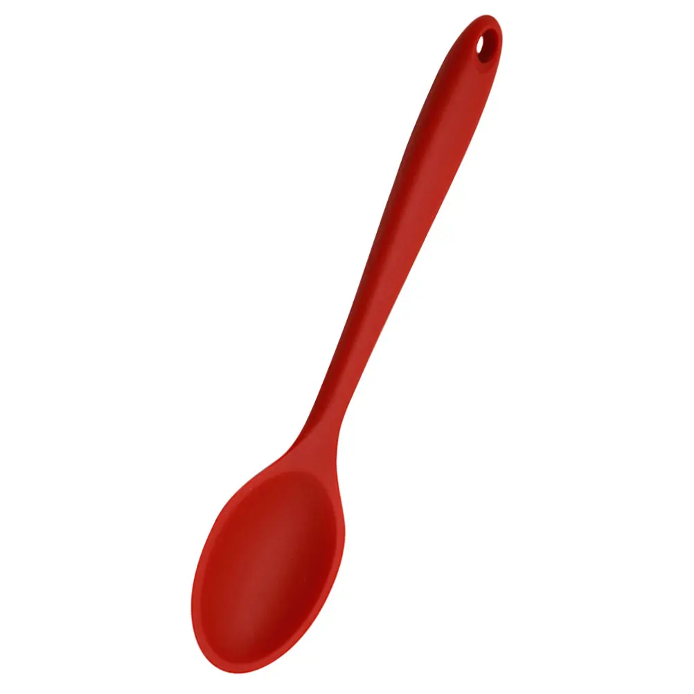 

Small Silicone Spoon Nonstick Heat Resistant Stirring Mixing Basting Soup Cooking Tool Kitchen Gadget Utensil For Nonstick