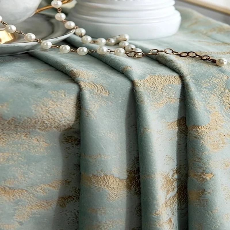 2pcs American retro light luxury high-grade thickened velvet bronzed curtain living room bedroom shade