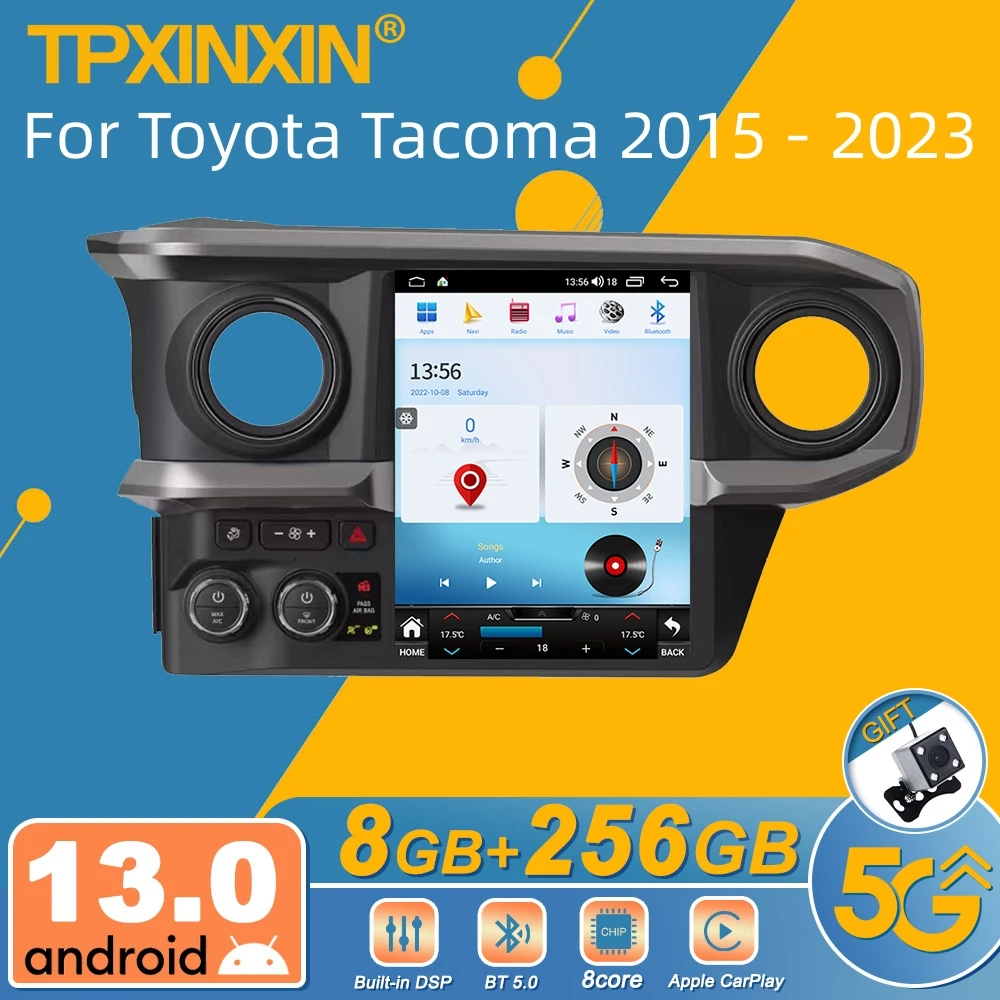 

For Toyota Tacoma 2015 - 2023 Android Car Radio 2Din Stereo Receiver Autoradio Multimedia Player GPS Navi Head Unit Screen