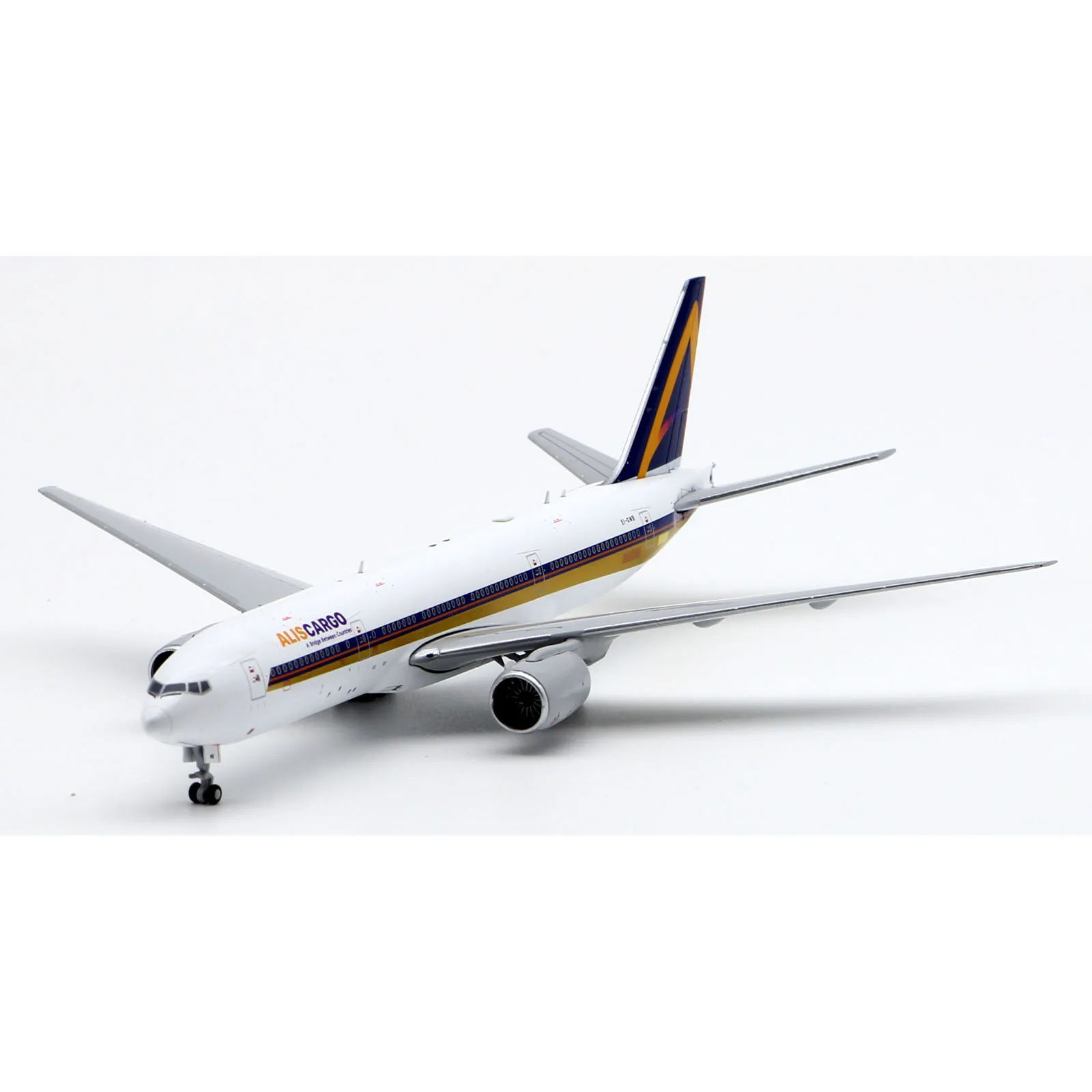 เครื่องบินสะสมโลหะผสม LH4265 ของขวัญ JC Wings รุ่น 1:400 Alis Cargo Airlines Boeing B777-200(ER) โมเดลเครื่องบินเจ็ทหล่อขึ้นรูป EI-GWB